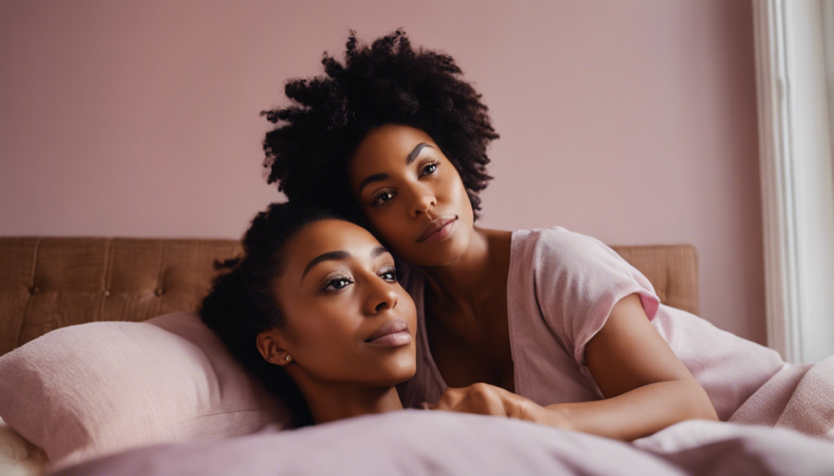 A Lesbian Couple in a Bed Together