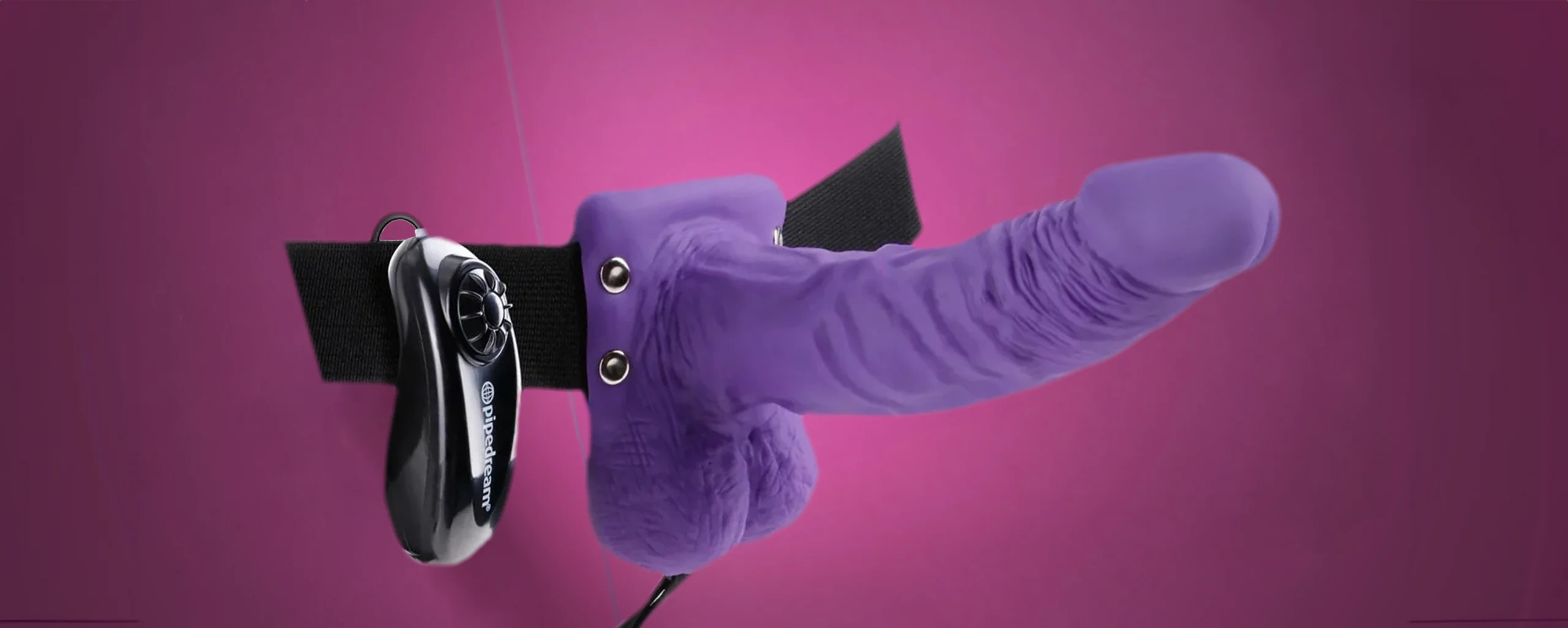 Strap On Dildo on Purple Background | pleasurable Strap On Dildo on Purple Background