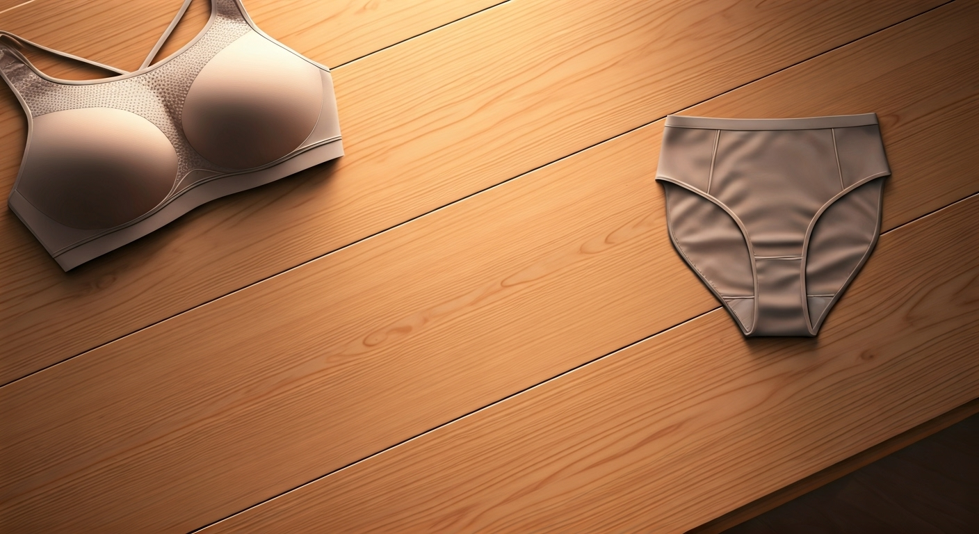 Various lingerie styles on table
