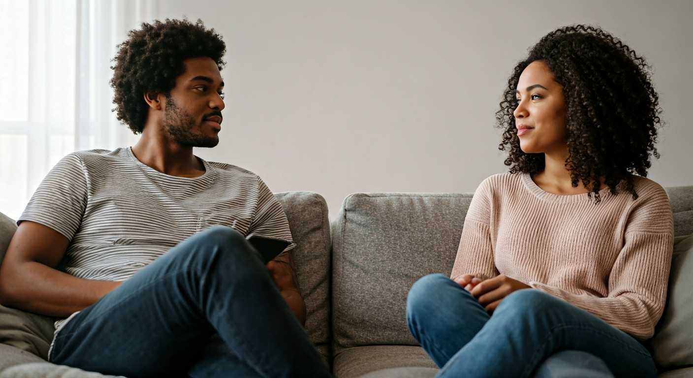 Couple communicating openly