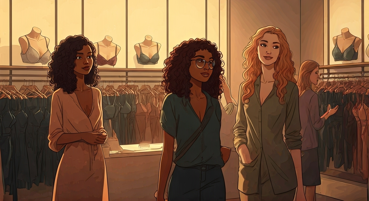 Women shopping for lingerie boutique