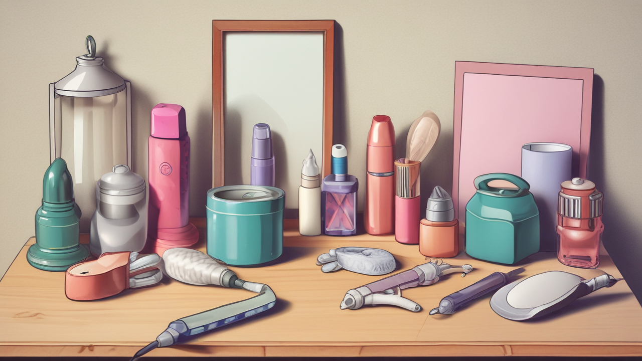 Vibrators on nightstand bedroom