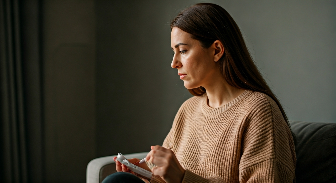 Woman considering birth control options