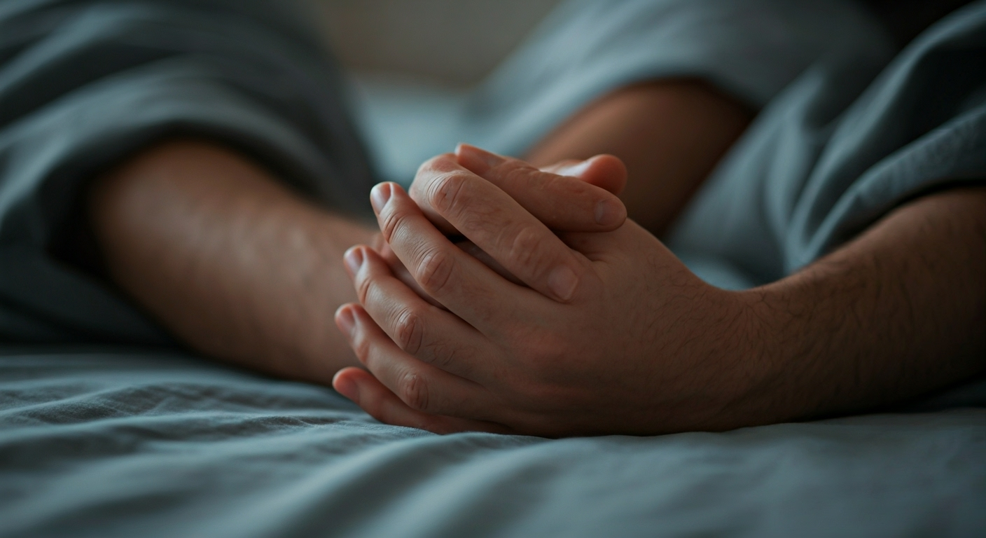 Close-up hands showing intimacy