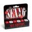 Adult party game box labeled 'Sex Edition' with red dice and bold white 'SEX' text on black packaging