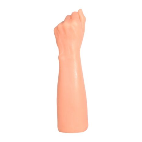 10139x3jpg Flesh-toned mannequin forearm with a clenched fist, isolated on a white background
