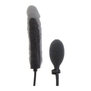 16852x2jpg Black dildo with a textured shaft and a separate wireless remote-control vibrator next to it on a white background.