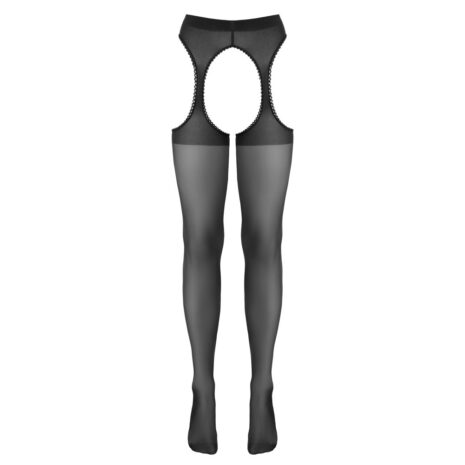 2530333x4jpg Black sheer thigh-high stockings with an open back and circular back cut-out edge.