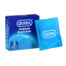 Durex Originals Extra Safe condom box with a blue condom wrapper next to it.
