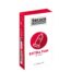 Box of Secura Condoms, Extra Fun, 12 condoms; white with red accents and condom icon emblem