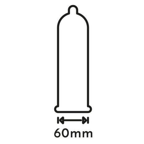 416550x3jpg Technical illustration of a cylindrical object with a rounded top and flared base, showing a 60 mm length measurement.