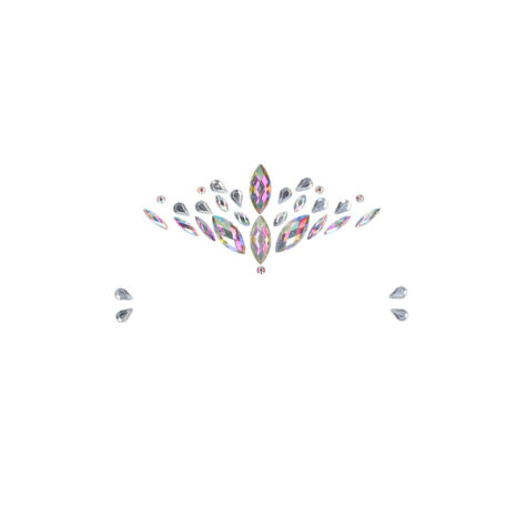 BLS009OPALx2jpg Colorful jeweled crown made of diamond-shaped gems arranged in a crown shape with teardrop accents on a white background