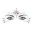 Decorative rhinestone face gems arranged around closed-eye illustration, like a festival makeup design