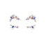 Two arches of colorful crystal gems arranged to resemble sparkling closed eyes (decorative jeweled eye design).