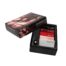 Open black box showing a set of six colorful cards labeled 'Fifty Nights of Naughtiness' and a small black device, with the outer box reading the same title.
