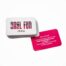 Stack of trivia cards: white card reads 'ORNL FUN' with 'TRIVIA'; a pink card with multiple-choice questions about cunnilingus peeks out behind.