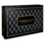 Black box packaging with gold trim and tufted pattern, reading 'STRIP or TEASE IT'S TIME TO PLAY' on a central label