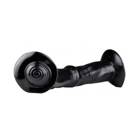 HB02x2jpg Black silicone anal plug with a twisted shaft and flared base on a white background
