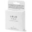 Box of LELO HEX original latex condoms, 3-count packaging with hexagon design visible on side