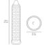 Long, honeycomb-textured dildo with rounded tip and flared base; 7.08 in (180 mm) long, 2.13 in (54 mm) diameter.