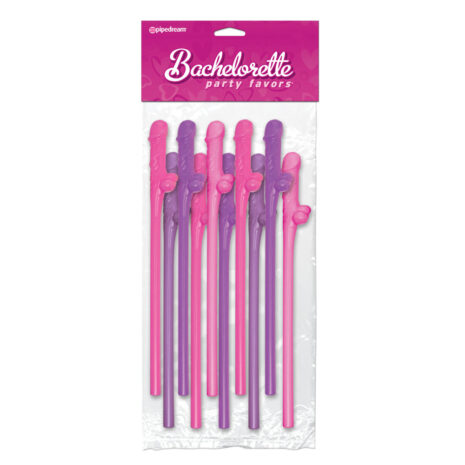 PD6203-03x1jpg Pack of pink and purple penis-shaped novelty wands for a bachelorette party favors.