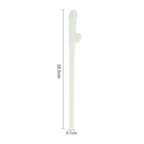 R4543x2jpg Plastic bone-shaped prop standing upright, with a small rounded knob on the side, about 18.5 cm tall and 0.7 cm wide.