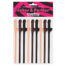 Pack of nine novelty Willy straws in pink, peach, brown, and black on product packaging saying 'Jokes & Partiers' by Lovetoy (Original Willy Straws)