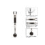 Nipple clamp device with two adjustable clamps, a long chain, and a hanging weight for stimulation.