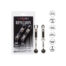 CalExotics weighted twist nipple clamps in packaging with two metal clamps and keychain-style chains ending in black balls, labeled Nipple Grips by CalExotics.