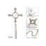 Metal four-arm ring clamp with a hanging chain for adjustable tension; overall length 20.5 inches (52 cm).
