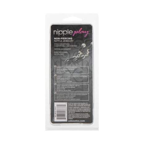 SE-2615-10-2x3jpg Nipple jewelry packaging for non-piercing nipple clips with crystal adornment and adjustable design (Nipple Play)