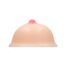 Peach-colored, dome-shaped silicone object with a small pink nub on top.