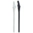 Pair of bone-shaped plastic wands, white and black, with carved figures at the top.