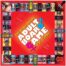 Board game setup for adults: 'The Really Cheeky Adult Board Game for Friends' on a red game board with cards around the edges.
